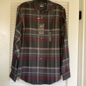 Van Heusen Mens Plaid Dress Shirt